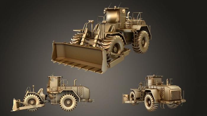 نموذج ثلاثي الأبعاد لآلة CNC السيارات والنقل الجرار ذو العجلات